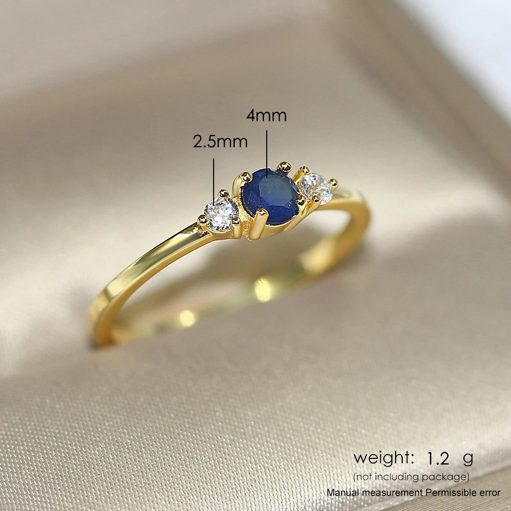 Slim Wedding Dainty Rings For Women Delicate Cute Colorful