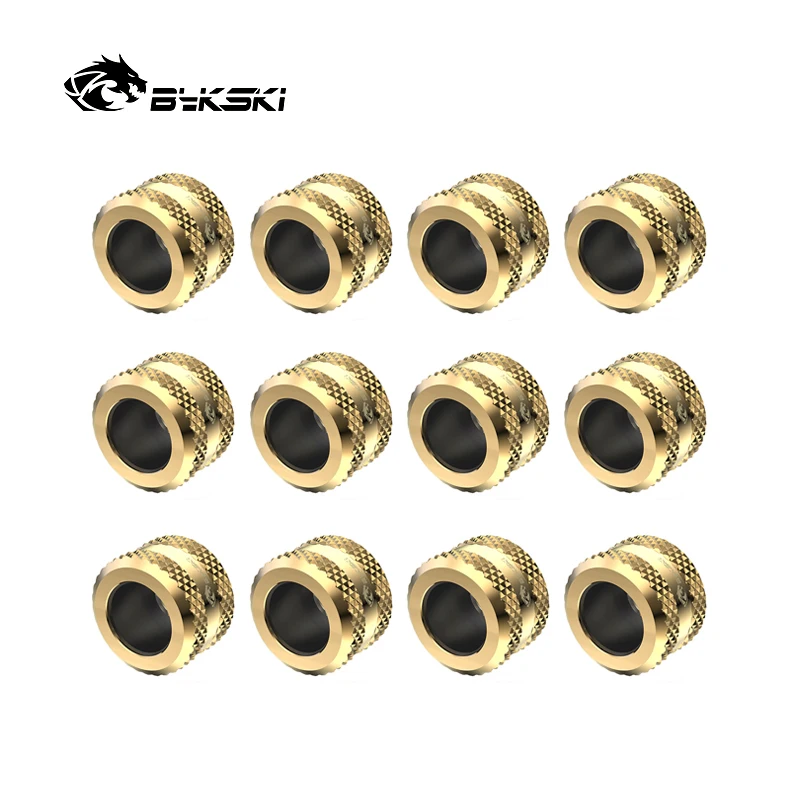Bykski 12 Peças Lote Od14 mm 12 mm 16 mm Tubo Duro Encaixes Petg Mão Compressão g1 Adapter Adaptador Conector Preto Branco B-fthtj-l14 - Imagem 4
