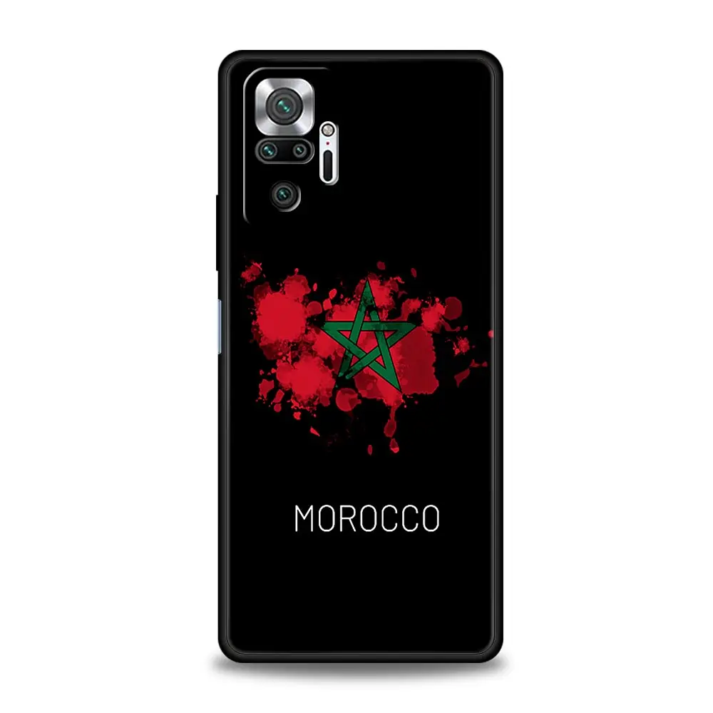 Morocco Flag Passport Design Black Phone Case Cover