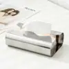 Nordic Stainless Tissue Case Mirror Napkin Holder Silvery Napkin Box Desktop Tissue Box Table Decoration Kitchen Accessories 6