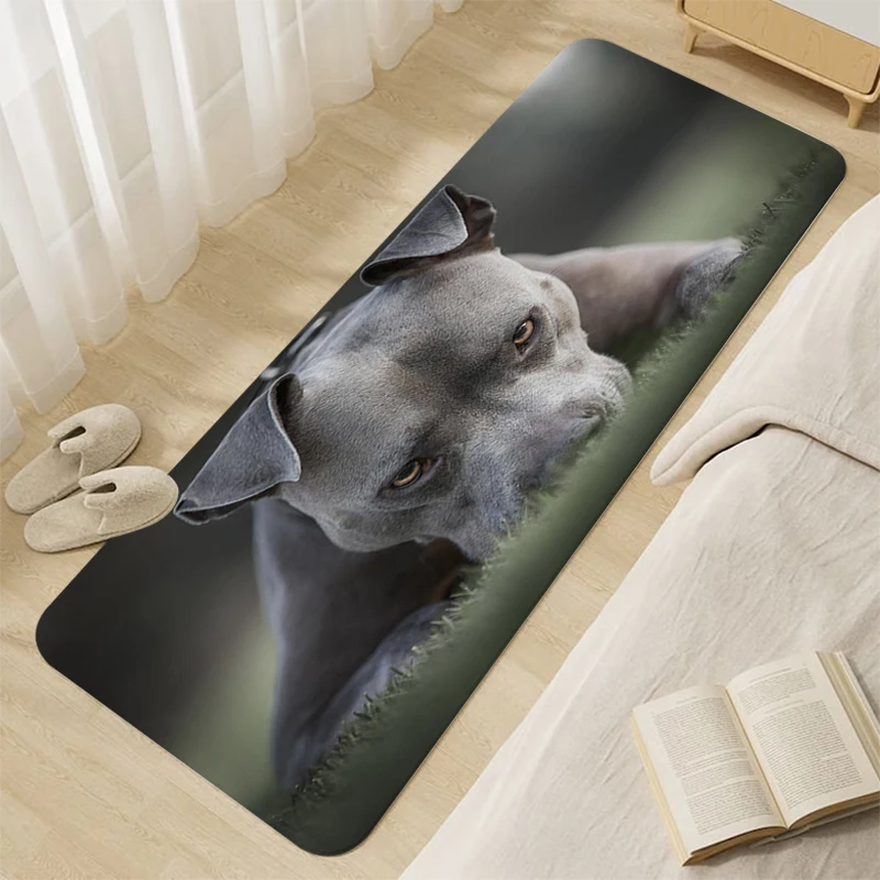 

Rugs Baths House Entrance Mat Bull Terrier Carpet Bathroom Room Decorating Items Non-slip Kitchen Rug Aesthetic Home Decorations