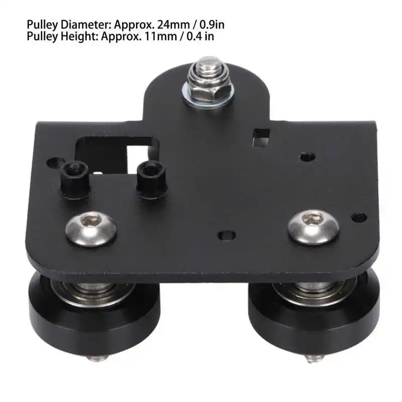 3D Printer Back Support Plate Black Metal With Pulley for Ender3 V2 3d printer build plate