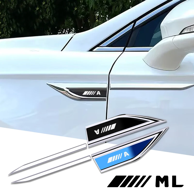 2Pcs Car Accessory Side Doors Blade Car Stickers Car Accessories Interiors For Mercedes Benz Amg A B C E S G R Ml