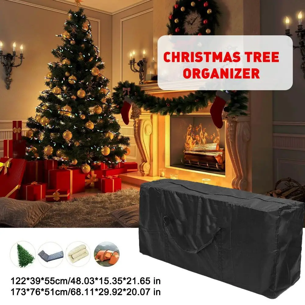 

Oxford Cloth Outdoor Furnitures Storage Bag Multifunctions Waterproof Black Garden Furniture Covers Christmas Tree Organizer