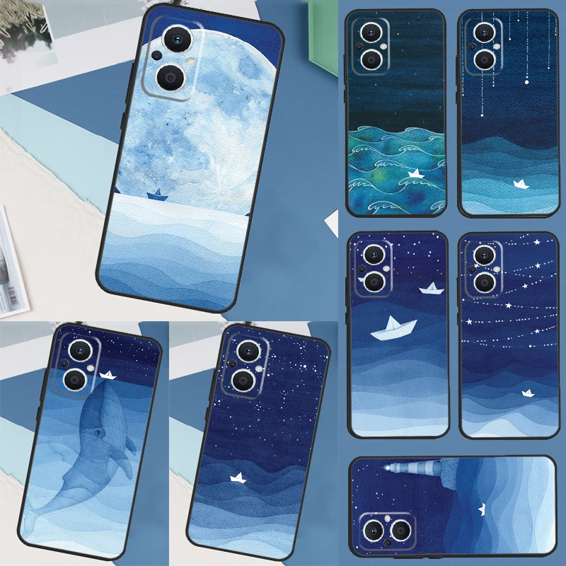 Custodia Per Telefono Barca A Vela Ocean Waves Per Oppo Find X3 Neo X2 Pro X6 X5 Lite Reno 4 5 6 7 8 Lite 3 2Z 4Z 5Z 8T Coque