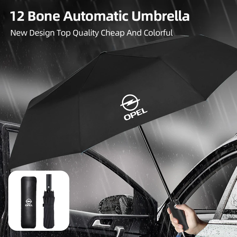12 Bone Car Folding Umbrella Automatic Sunshade for Opel Corsa Astra H G J Insignia Vectra Zafira Meriva