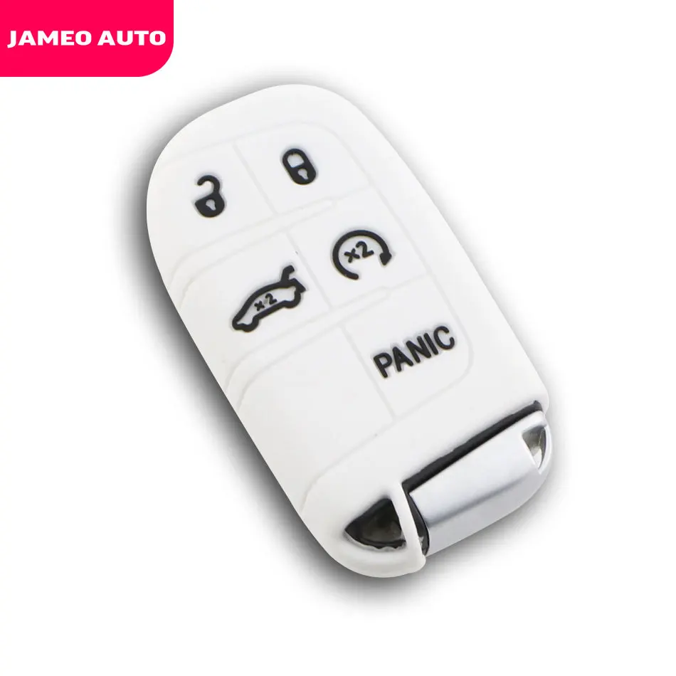 Auto Car Silicone Key Cover Case for Dodge Jeep Journey Chrysler 300 Grand Cherokee Compass Renegade Patriot key case key case cover car key shell