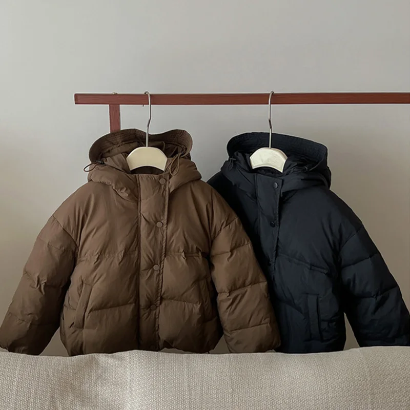 MILANCEL Winter Kids Down Coat White Duck Boys Parkas Hoodie Down Jacket