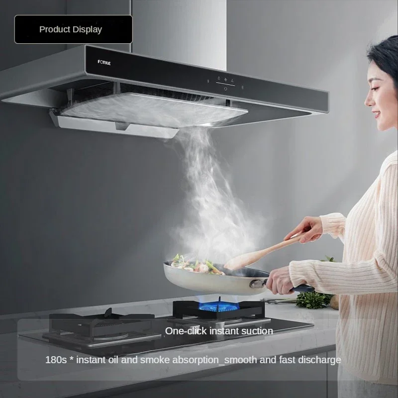 Range Hood for Kitchen 22m&sup3;/min European Style Exhaust Hood Hand Wave Intelligent Control Kitchen Extractor 90cm
