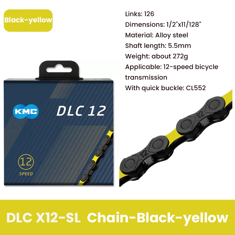 KMC Chain DLC 12 Speed Road Bike Carbon Diamond Chains Ultralight