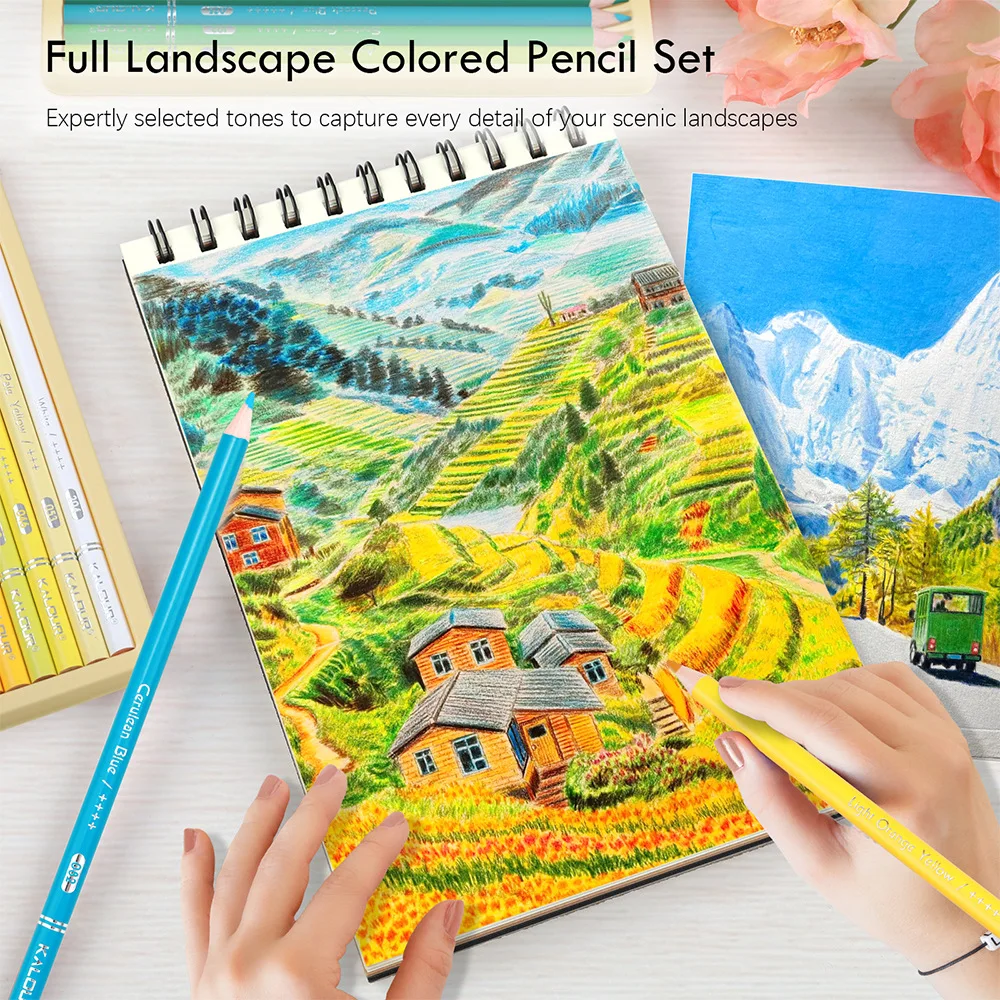 Seascape | 24 Piece Seascape Coloured Pencil Set - Castle Arts
