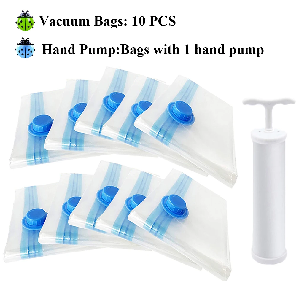 Jumbo Large Ziplock Vacuum Seal Bags for Bedding Clothes Pillows Storage  Sealer Compression Packing Travel Hand Pump Accessories - AliExpress