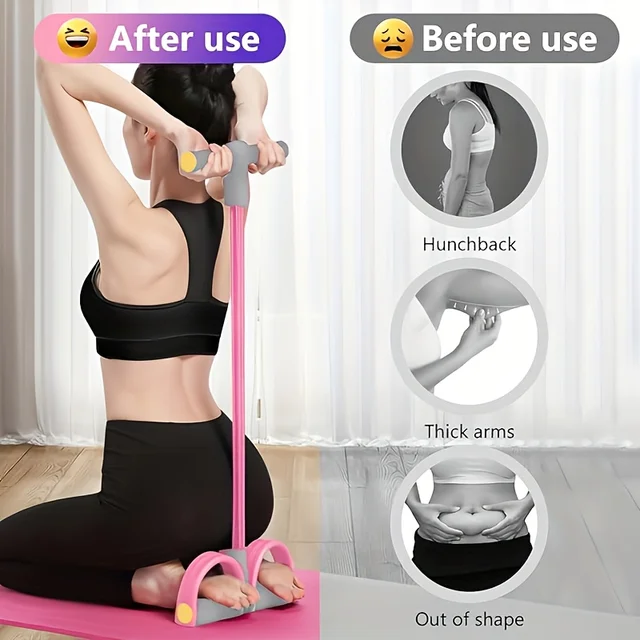 Pedal Resistance Band, Home Gym Sit-up Puller, Full-body Training, Lightweight, Durable Elastic Cord, Pilates/Yoga Equipment 5