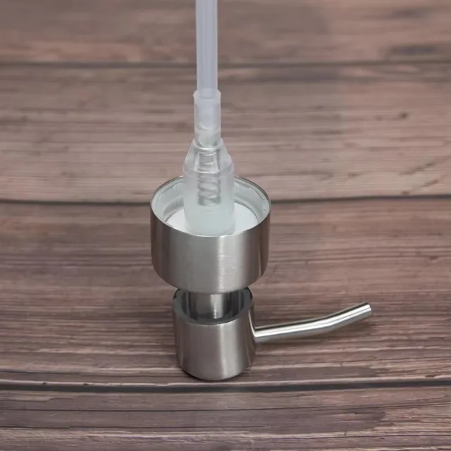 หัวปั๊มสบู่เหลวสแตนเลส 304 สำหรับห้องน้ำ ห้องครัว ใช้กับสบู่โฟม แชมพู อุปกรณ์เสริม 1 ชิ้น 5