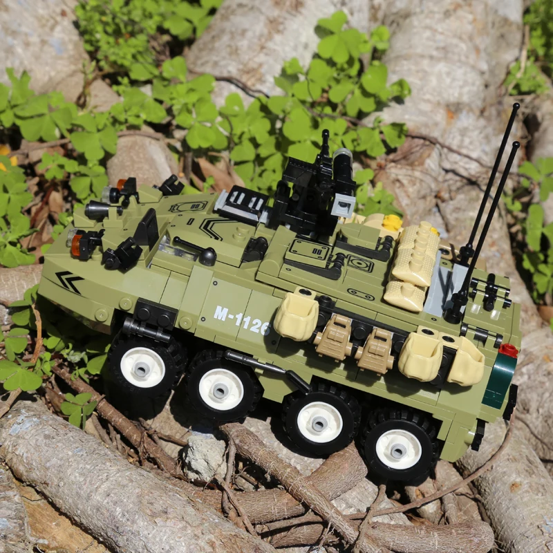 WW2 German Soldier Military Armored Tank Model Building Blocks DIY