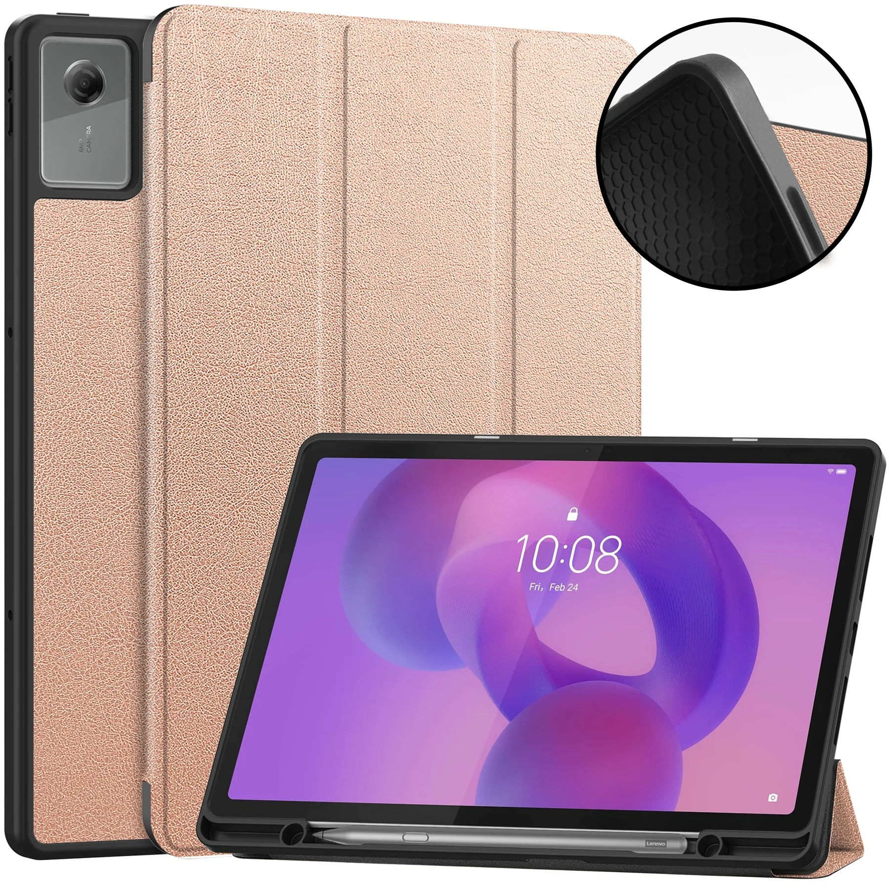 Premium PU Leather Soft Back Cover with Pencil Holder