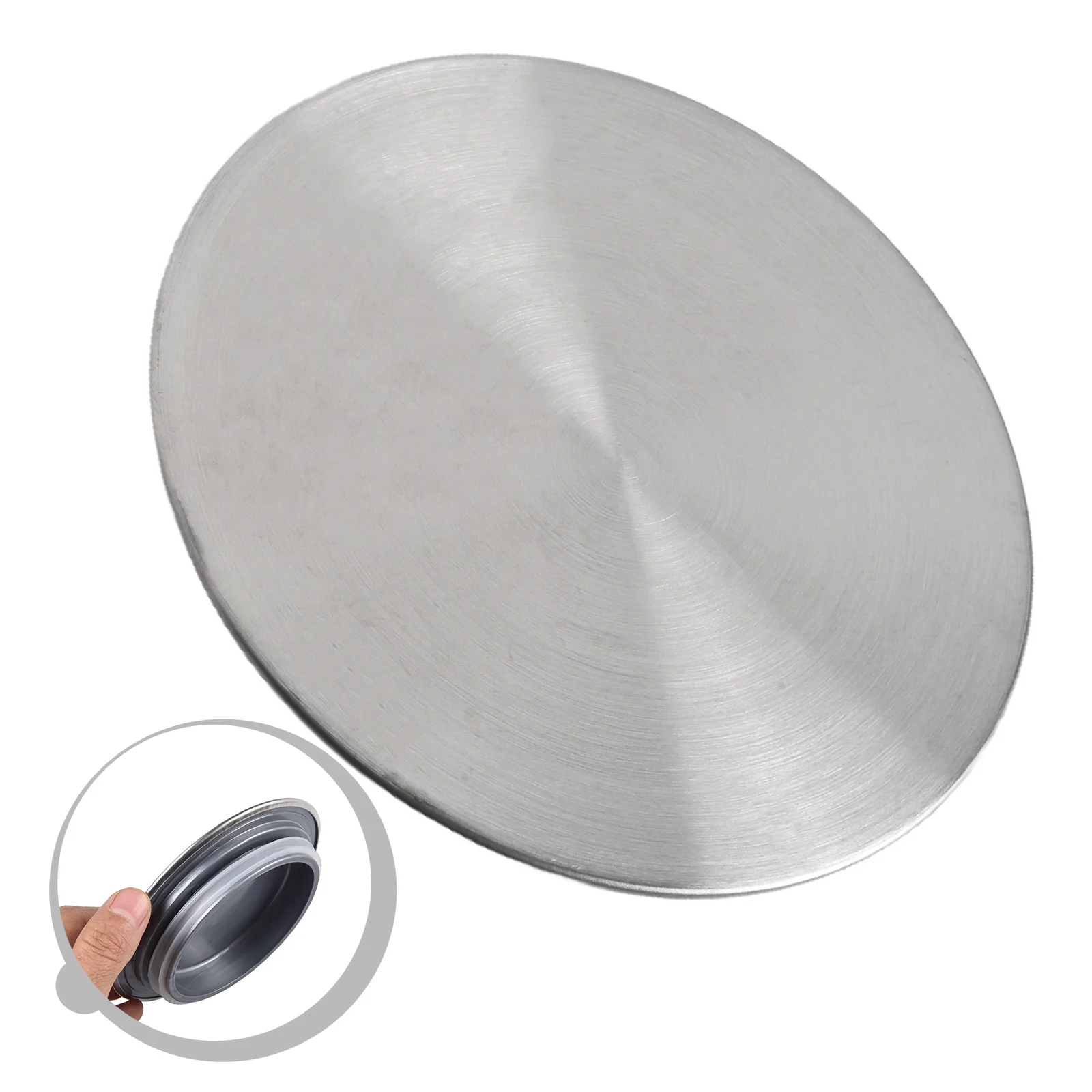 Sink Drain Cover Stainless Steel Kitchen Drain Seal Cover Sink Accessory 110/140mm Drainer Seal Stopper Drainage Tank