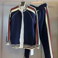 Men's Clothing Spring and Autumn high quality Trendy All-match Fashion Color Matching Cardigan Collar Casual suit Two-piece Set 1
