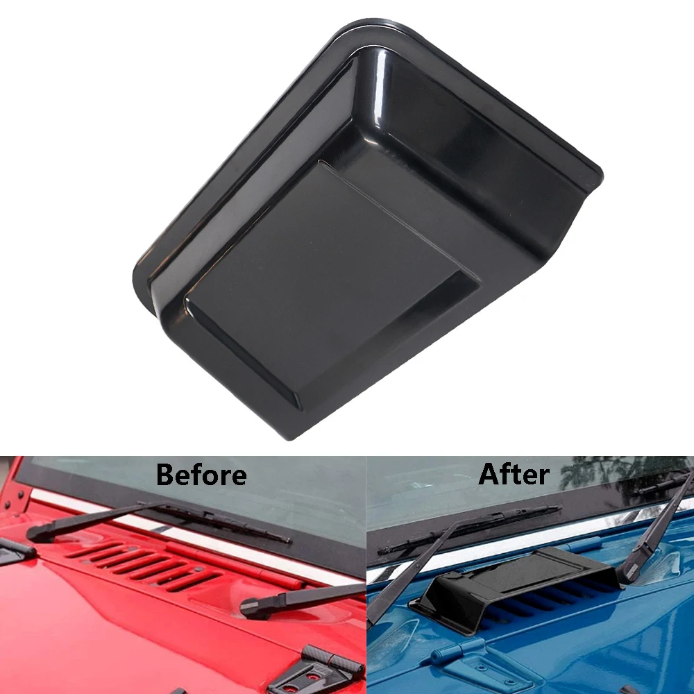 1PcsBlackABSPlasticCarCowlHeaterAirVentHoodScoopForJeep
