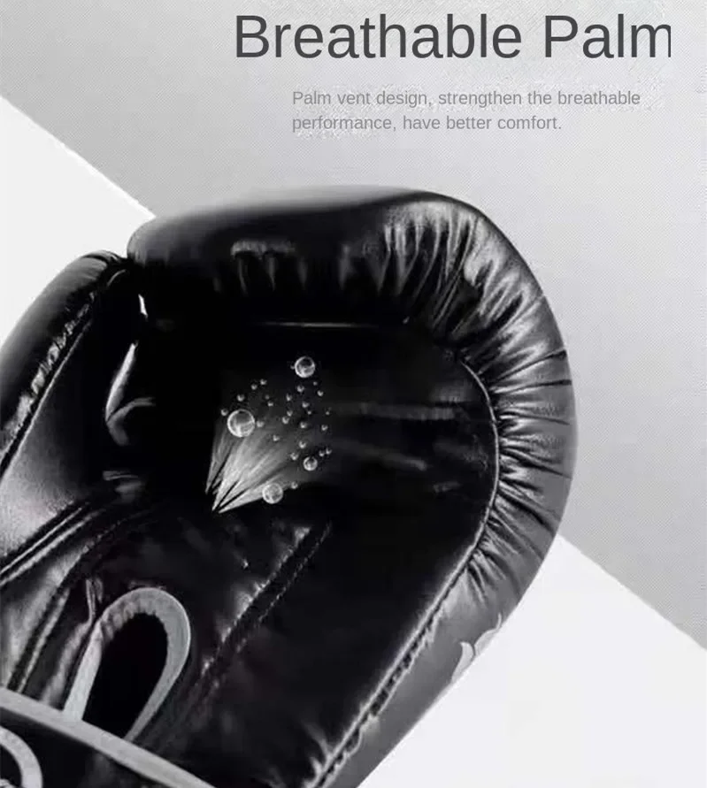 PU breathable boxing gloves professional Sanda Muay Thai boxing gloves Taekwondo gloves 6oz 8oz 10oz 12oz 14oz 16oz boxing training gloves