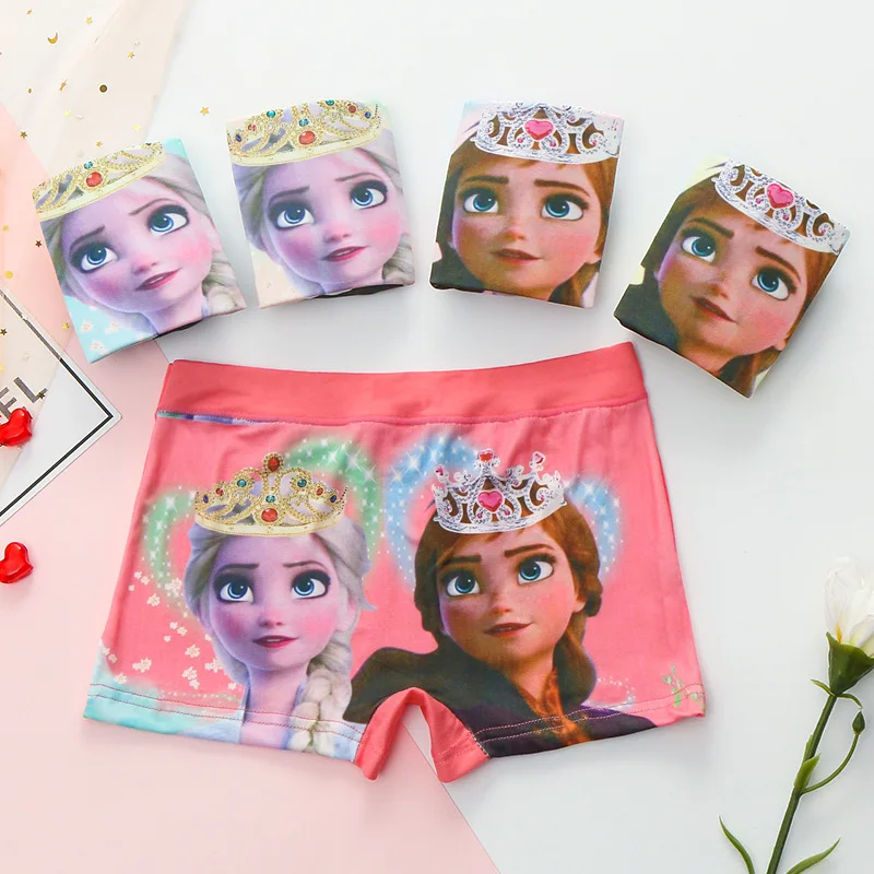 3pcs Girls Boxes Children Underwear Frozen Princess Elsa Panties Kids