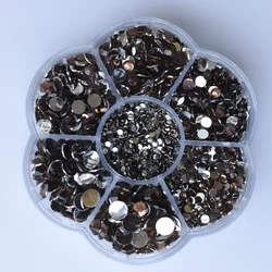 Premium Resin Round Flatback Rhinestones - 5000pcs Crystal Gems for Jewelry and 3D Decorative Crafts (Coffee)