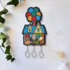 Personalized Wooden Key Holder for Wall Decorative Couple Keychain Hanger Home Decor Key Rack Hook Gifts for Family Birthday 5