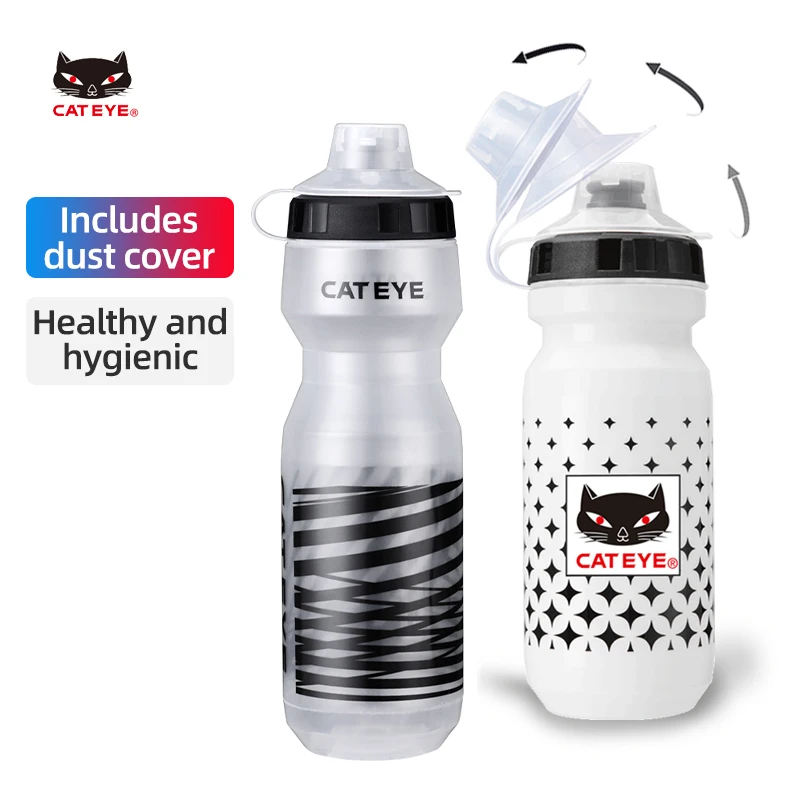 Cateye Cycling Water Bottle 750/600Cc Pp5 Food Grade Flip Dust Cover Squeeze Sport Fitness Water Cup Bicicletta Bollitore A Prova Di Perdite