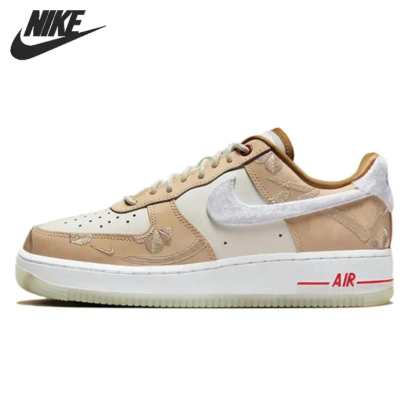 Nike-Air Force 1 Low 07 Chaussures De Skateboard Unisexe, Cesti Di Irritazione Ics Pour Homme Et Femme, Cny Beige