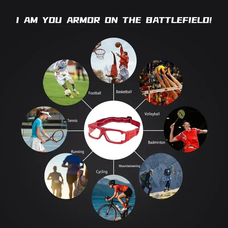 Myopia Basketball Glasses Sport Goggles Football Eyewear Anti-Collision Glasses Removable Training Goggles Cycling Glasses