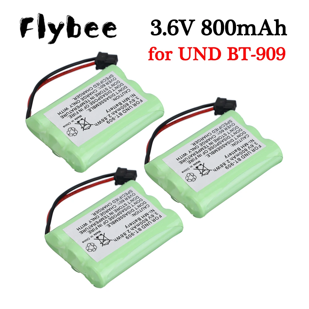 

3.6v Rechargeable Battery for Uniden BT-909 BT909 Walkie-talkie Battery 3*AAA Ni-MH 800mAh Cordless Phone Battery Pack 3pcs