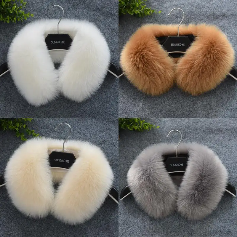 

2022 Down Jacket Fur Collar Faux Fur Hats Stripe Faux Collar Scarf Scarf Detachable For Children Winter Faux Fur Scarf
