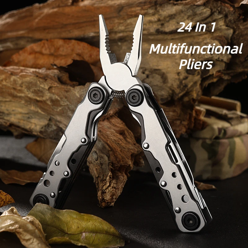 

New 24 In 1 Multifunctional Pliers Portable Folding Knife Outdoor Repair Tools Outdoor Multipurpose Pliers Combination Tool