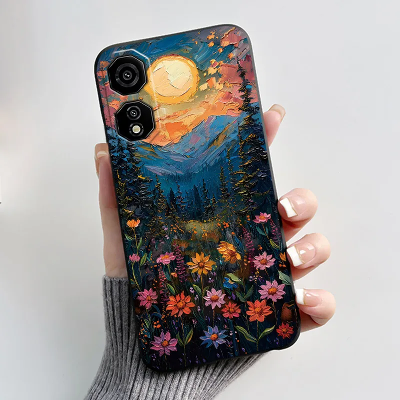 Cute Love Heart Rabbit Black Silicone Soft Protective Phone Case