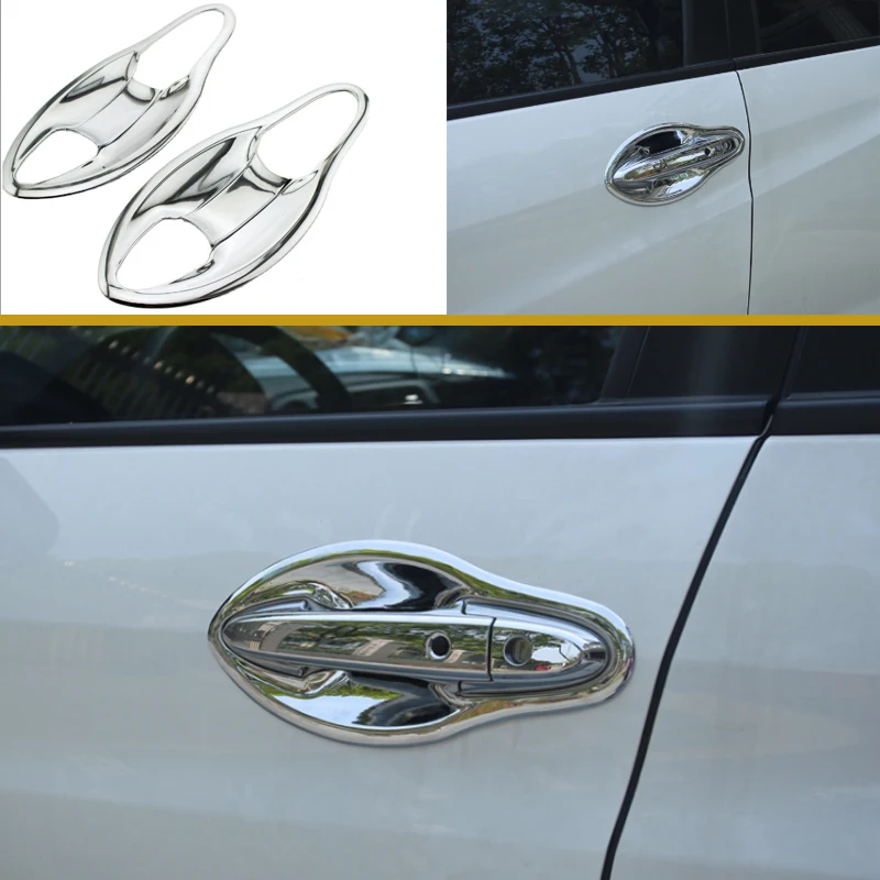 

ABS Chrome Car Door Handle Protector Trim Sticker Car Front Door Bowl Cover for Honda HR-V HRV Vezel 2014 - 2018