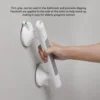 Shower Grab Bar for Seniors Elderly Non Slip Suction Cup Water Resistant Handicap Shower Safety Bar with Luminous Strip Gray 2