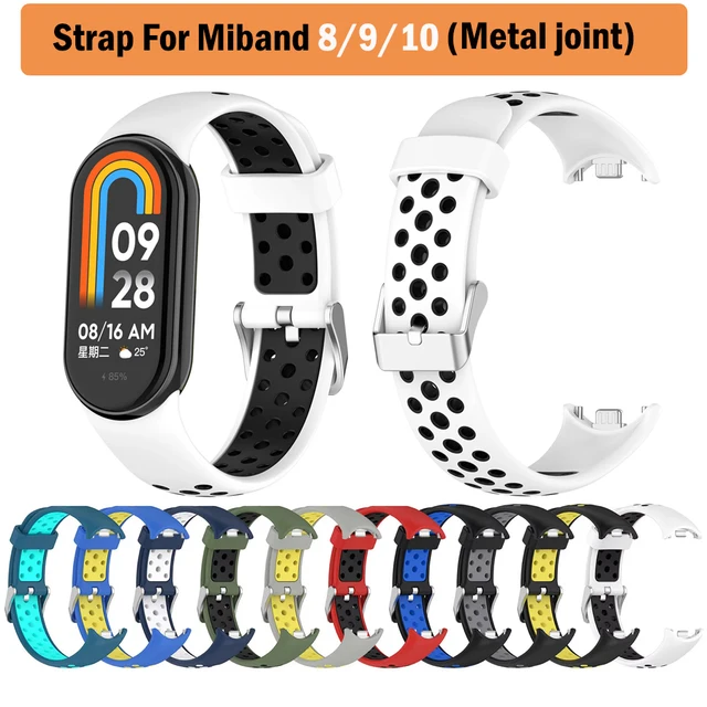 thumbnail: ToVioc Magnetische Armband Voor Xiaomi Mi Band 10/9/8 - Siliconen, Verstelbaar, Vervangende Polsband