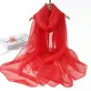 Korean Solid Transparent Chiffon Travel Holiday Beach Towel Sunscreen Shawl Female Summer Air Conditioning Ice Silk Scarf M10 6