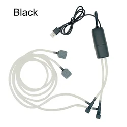 Portable Silent Aquarium Air Pump with Adjustable Dual - Hole Aeration (Black)