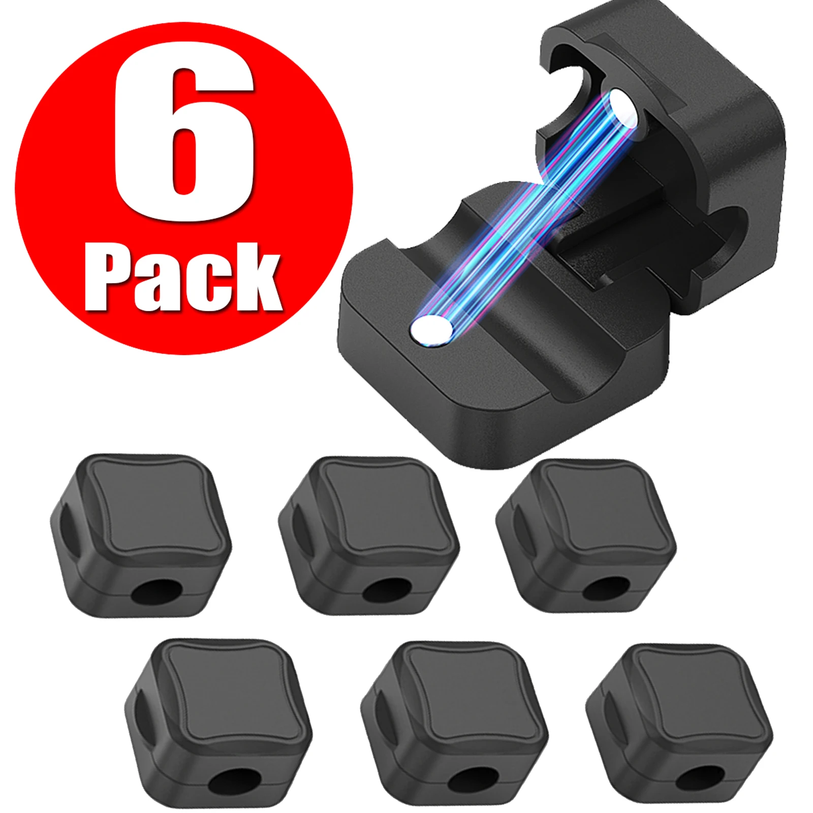 Magnetic Cable Clip Cord Holder - Adhesive Wire Organizer for Home, Office, and Car