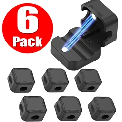 Magnetic Cable Clip Cord Holder - Adhesive Wire Organizer for Home, Office, and Car (Black 6pcs)