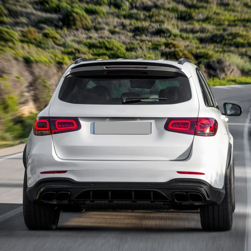 Auto Heckspoiler Flügel Kofferraum lippe für Benz glc x253 w253 glc43 glc63 glc200 glc260 glc300 2014-2018 glänzend schwarz/Kohle faser optik – Detail 2