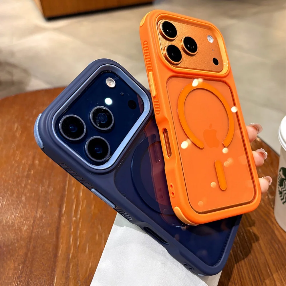 Rugged Heavy-Duty Crystal Clear Magnetic Shockproof Case