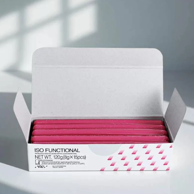 1 Box/15 Stück FUJI GC Dental-Kantenwachs-Sticks Thermoplastisches Synthetisches Harz Abdruckmaterial für Zahnprothesen-Kantenbearbeitung