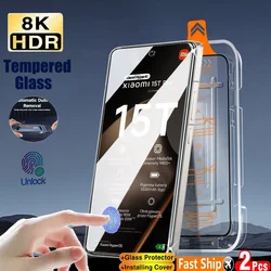 Ultra HD 8K Tempered Glass Screen Protector Set with Easy Install AutoDust Box (2 - Pack) - 2PCS