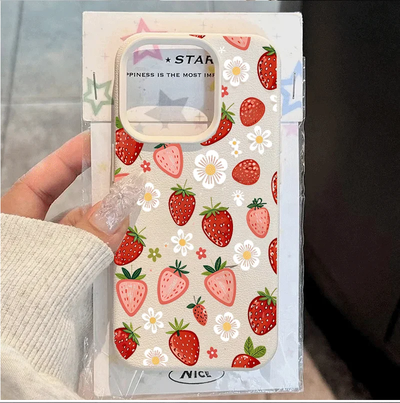 Charming Strawberry Flower Phone Case Cover