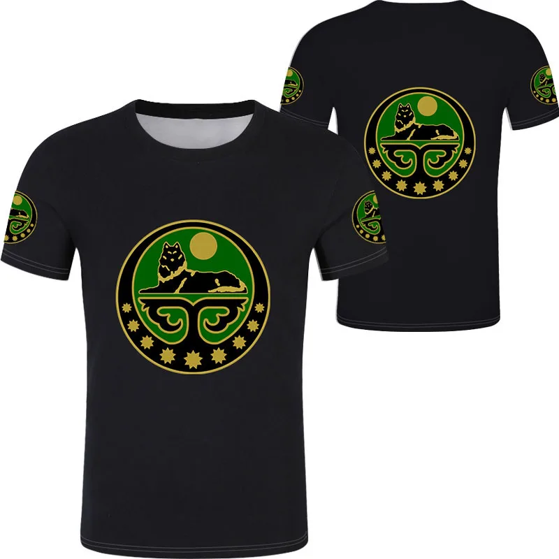 

Russia Wolf Flag Chechnya 3D Print Graphic T Shirt For Men Clothing Oversized Short Sleeve Tee Casual Streetwear Harajuku Tops