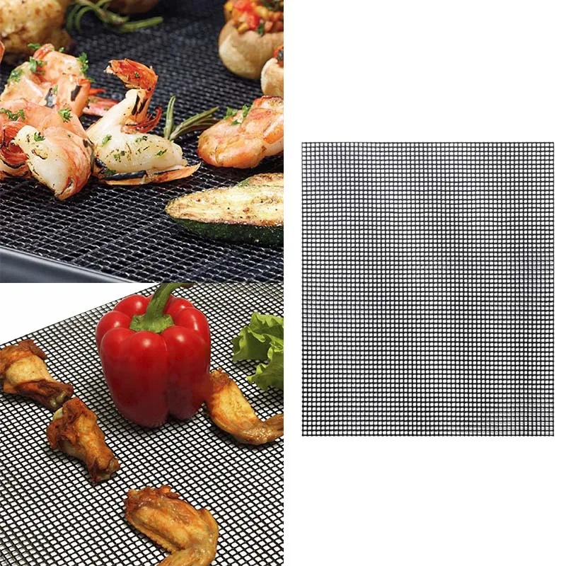 Outdoor BBQ Grill Mesh Mat Non-stick High Temperature Resistant Smoker Accessories Grill Replacement Parts BBQ Accessories