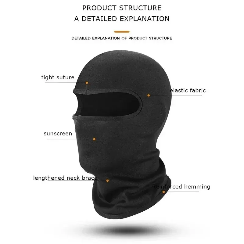 Ice Silk Full Face Mask Anti UV Cycling Balaclava Face Mask Breathable Windproof Motorcycle Headwear Dustproof Men Women Mask