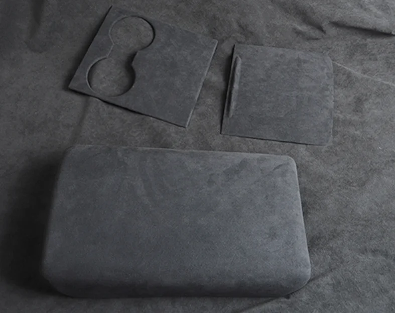 

Real Alcantara Frabic Trims For Tesla Model 3/Y 2023-2021 interior Decoration Central Console Armrest Moulded Cover/Wrap Kits
